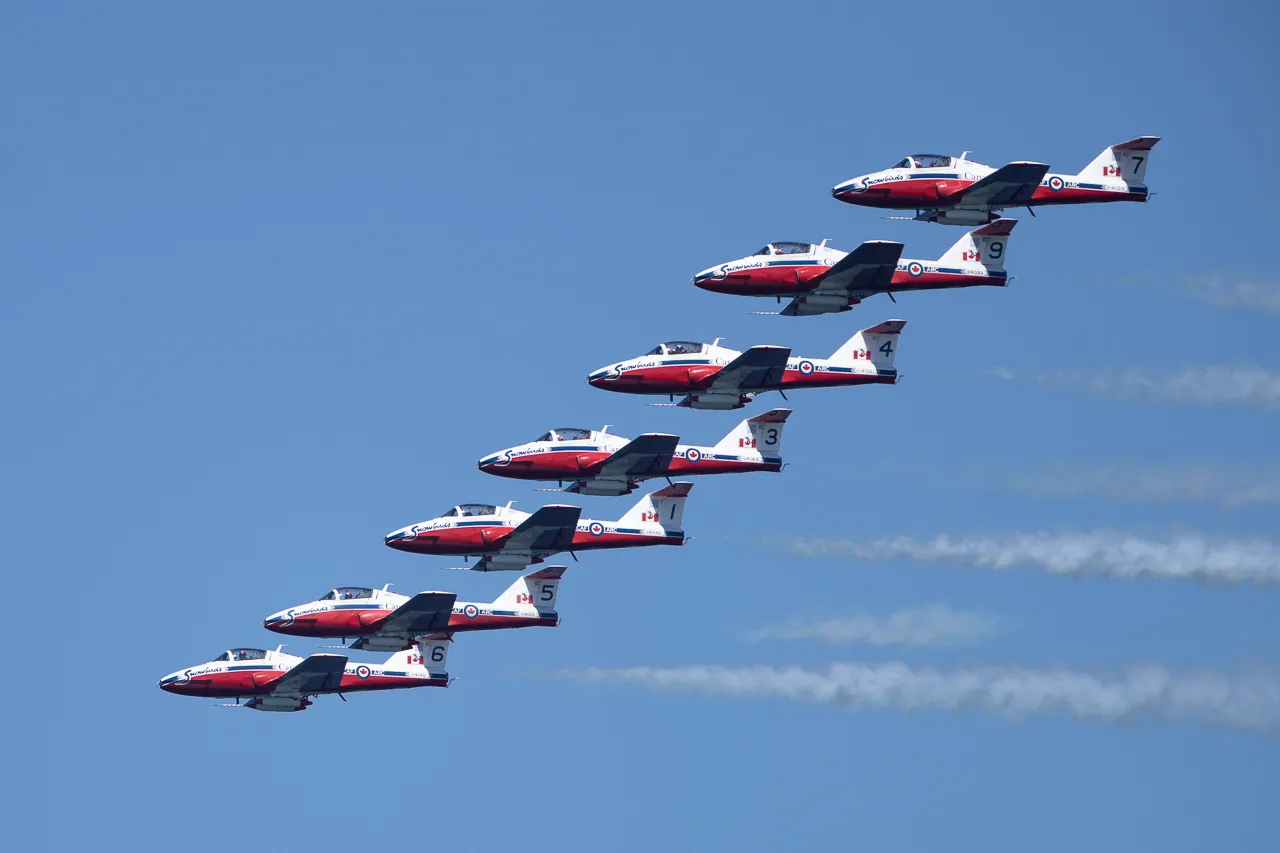 RCAF Snowbirds in Formation